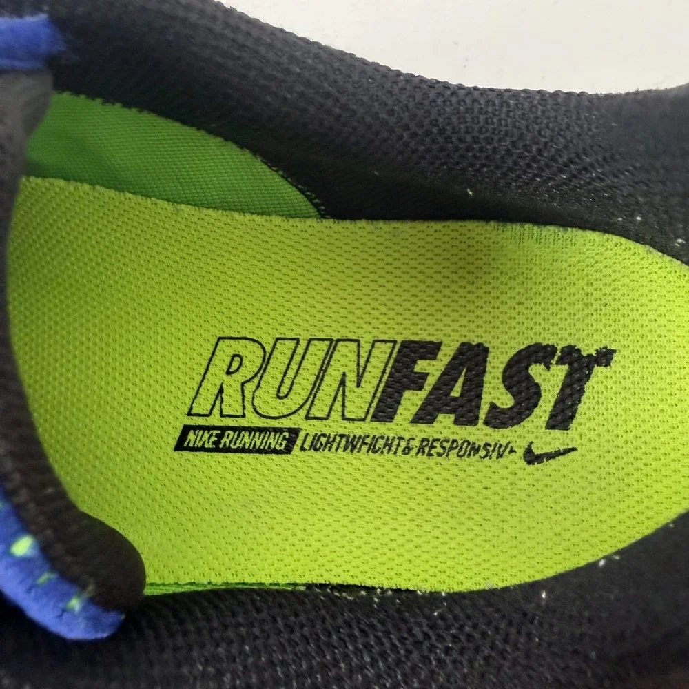 Nike Air Zoom Pegasus 33 Mens Running Shoes Blue Black Volt 831352-400 Size 10.5